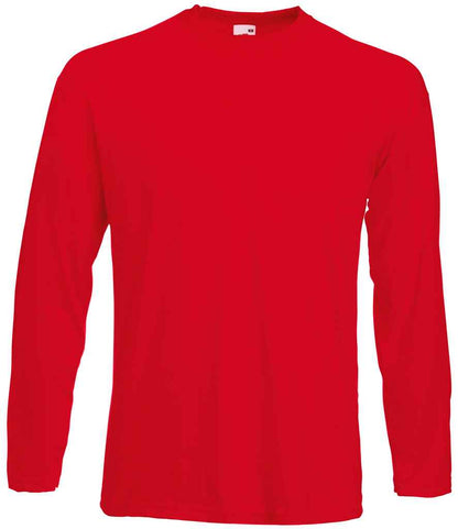 Fruit of the Loom Long Sleeve Value T-Shirt - Red (SS21)