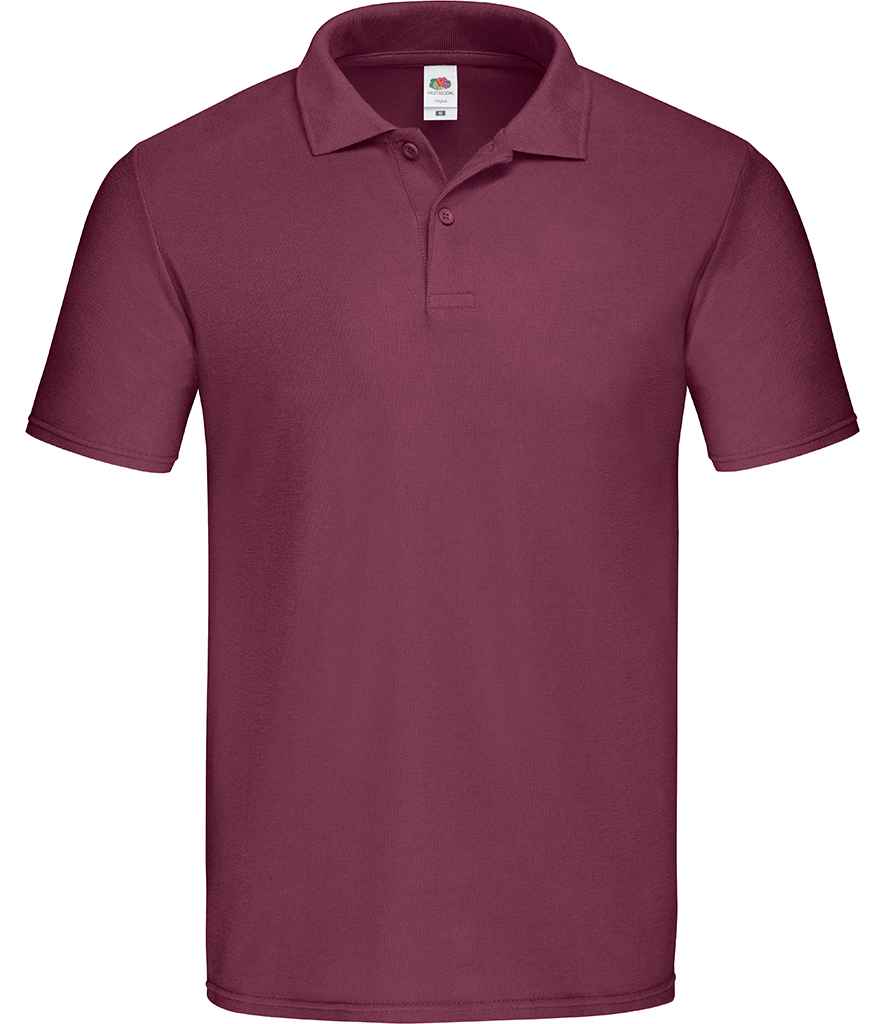 Fruit of the Loom Original Piqué Polo Shirt - Burgundy (SS229)
