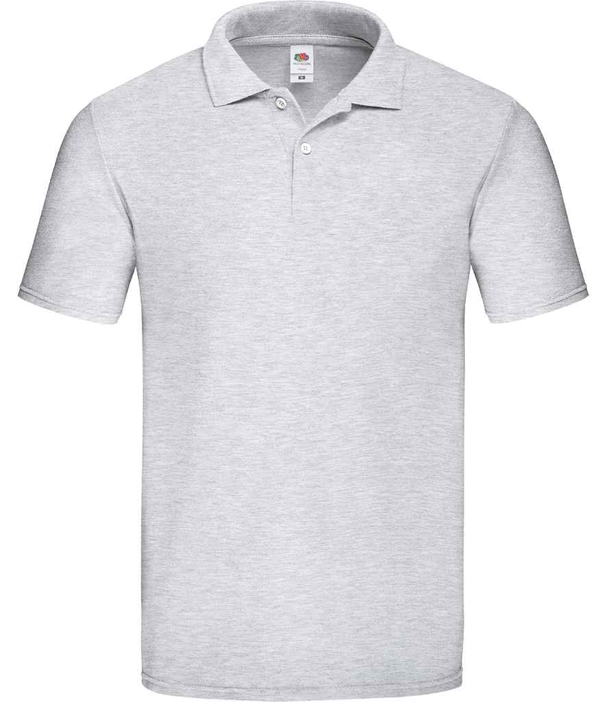 Fruit of the Loom Original Piqué Polo Shirt - Heather Grey (SS229)