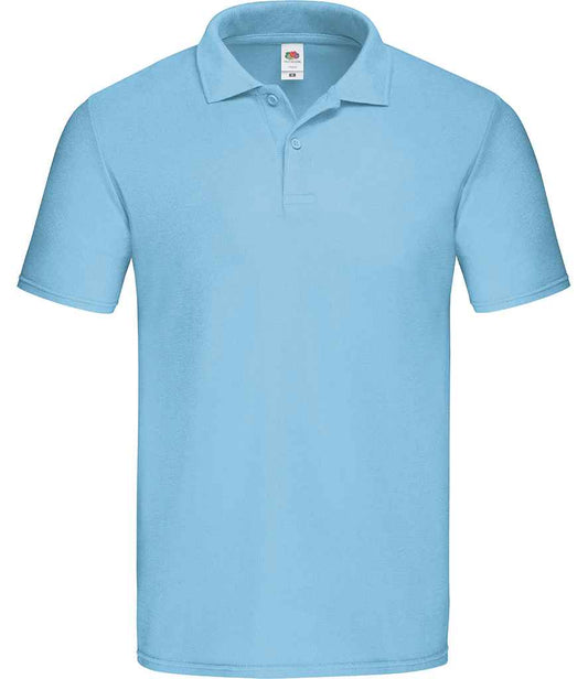 Fruit of the Loom Original Piqué Polo Shirt - Sky Blue (SS229)