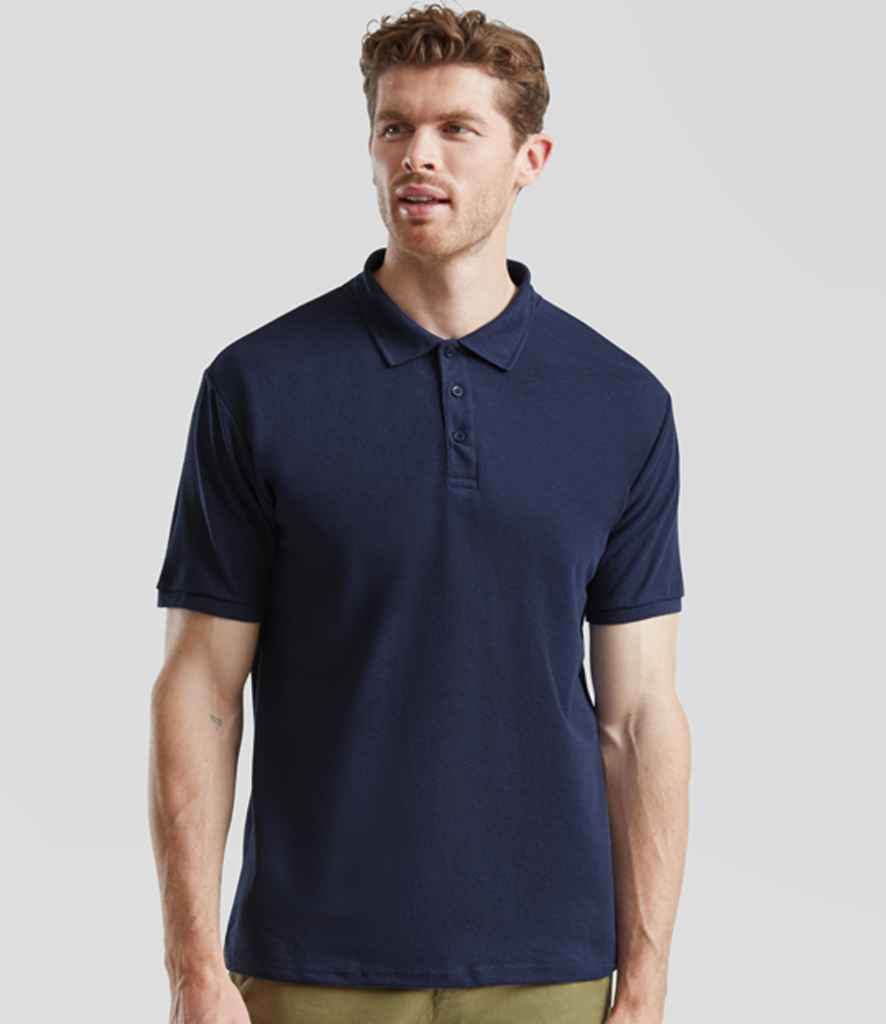 Fruit of the Loom Heavy Poly/Cotton Piqué Polo Shirt - Navy (SS27)