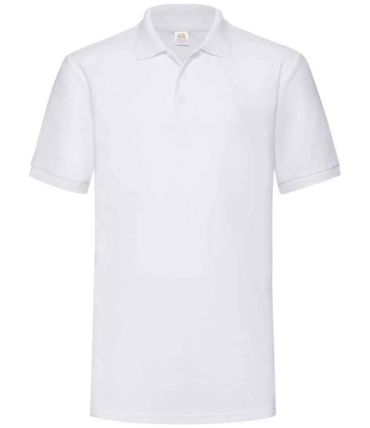 Fruit of the Loom Heavy Poly/Cotton Piqué Polo Shirt - White (SS27)