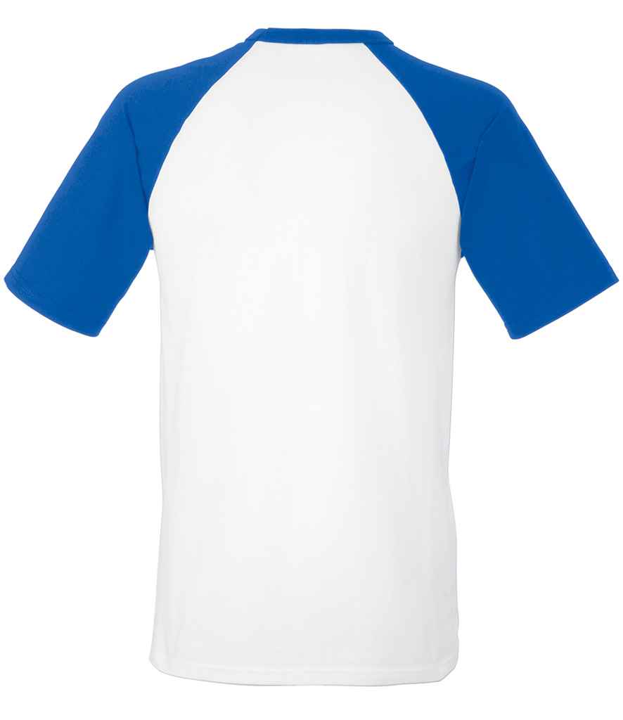 Fruit of the Loom Contrast Baseball T-Shirt - White/Royal Blue (SS31)