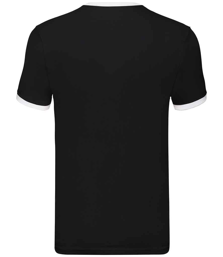 Fruit of the Loom Contrast Ringer T-Shirt - Black/White (SS34)