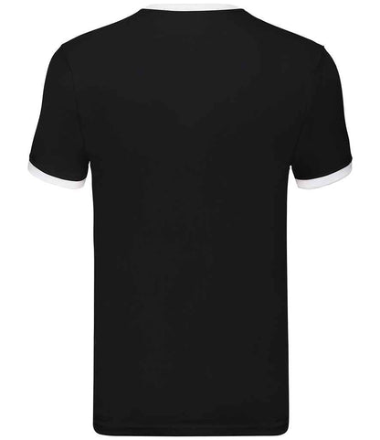 Fruit of the Loom Contrast Ringer T-Shirt - Black/White (SS34)