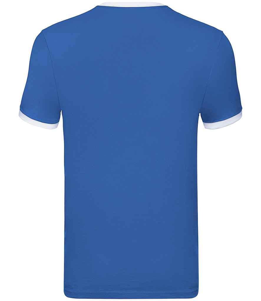 Fruit of the Loom Contrast Ringer T-Shirt - Royal Blue/White (SS34)