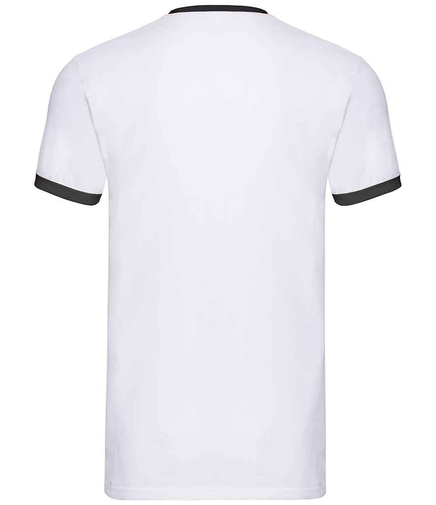 Fruit of the Loom Contrast Ringer T-Shirt - White/Black (SS34)
