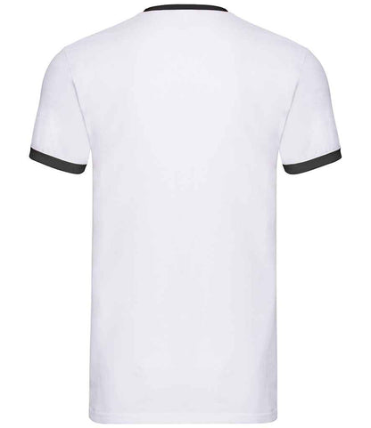 Fruit of the Loom Contrast Ringer T-Shirt - White/Black (SS34)