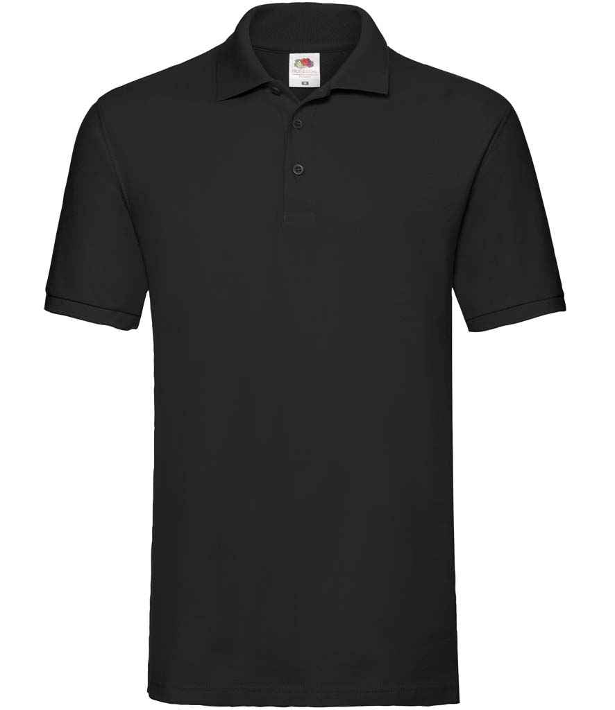 Fruit of the Loom Premium Cotton Piqué Polo Shirt - Black (SS5)