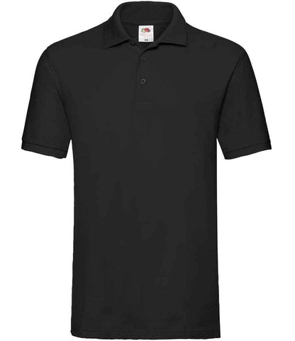 Fruit of the Loom Premium Cotton Piqué Polo Shirt - Black (SS5)