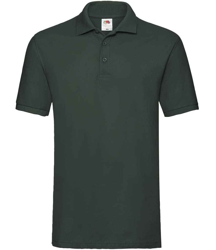 Fruit of the Loom Premium Cotton Piqué Polo Shirt - Bottle Green (SS5)