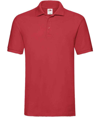 Fruit of the Loom Premium Cotton Piqué Polo Shirt - Red (SS5)