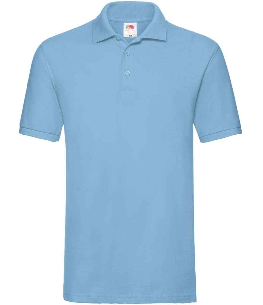 Fruit of the Loom Premium Cotton Piqué Polo Shirt - Sky Blue (SS5)