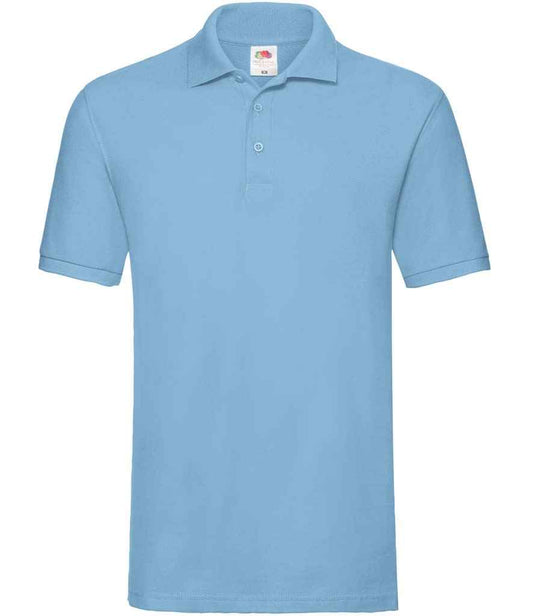 Fruit of the Loom Premium Cotton Piqué Polo Shirt - Sky Blue (SS5)