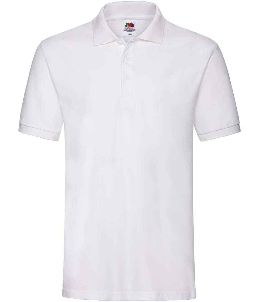 Fruit of the Loom Premium Cotton Piqué Polo Shirt - White (SS5)