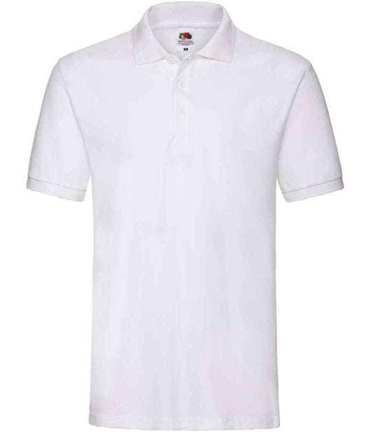 Fruit of the Loom Premium Cotton Piqué Polo Shirt - White (SS5)