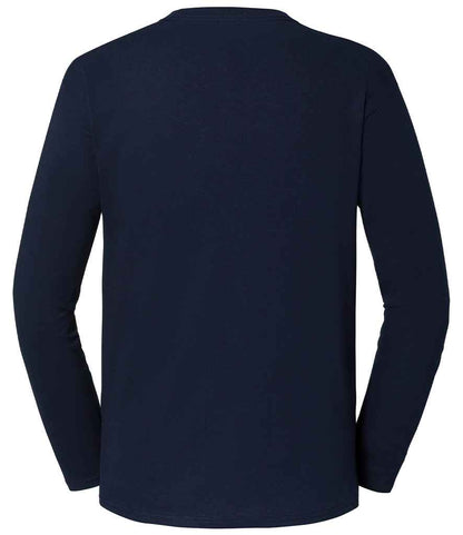Fruit Loom Iconic 195 Long Sleeve T-Shirt - Deep Navy (SS624)