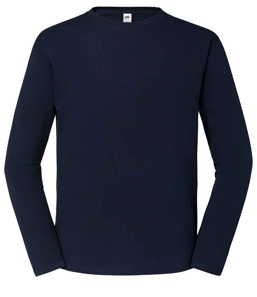 Fruit Loom Iconic 195 Long Sleeve T-Shirt - Deep Navy (SS624)