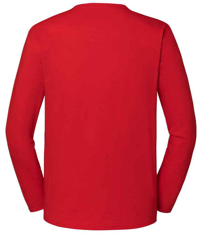 Fruit Loom Iconic 195 Long Sleeve T-Shirt - Red (SS624)