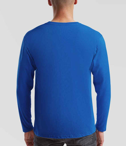Fruit Loom Iconic 195 Long Sleeve T-Shirt - Royal Blue (SS624)