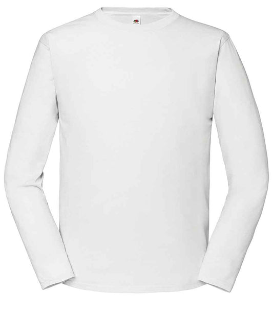 Fruit Loom Iconic 195 Long Sleeve T-Shirt - White (SS624)