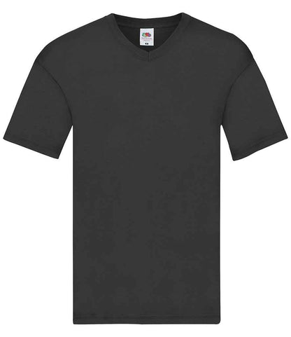 Fruit of the Loom Original V Neck T-Shirt - Black (SS631)