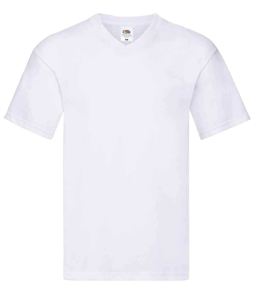 Fruit of the Loom Original V Neck T-Shirt - White (SS631)