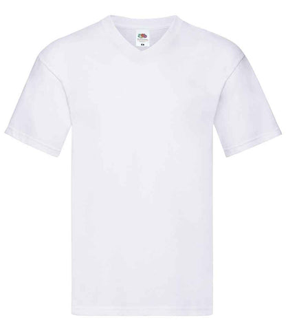 Fruit of the Loom Original V Neck T-Shirt - White (SS631)