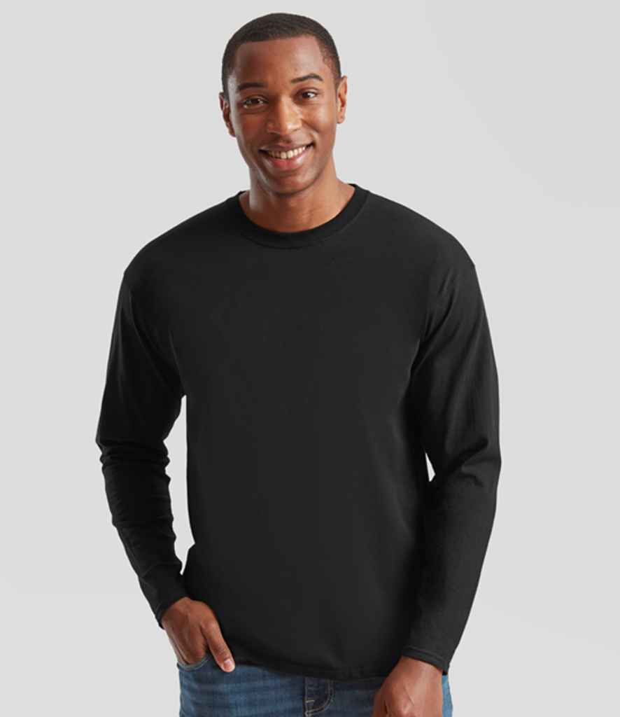 Fruit of the Loom Original Long Sleeve T-Shirt - Black (SS632)