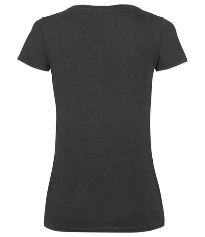 Fruit of the Loom Lady Fit Value V Neck T-Shirt - Black (SS702)