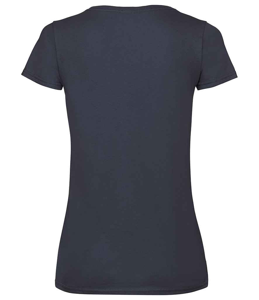 Fruit of the Loom Lady Fit Value V Neck T-Shirt - Deep Navy (SS702)