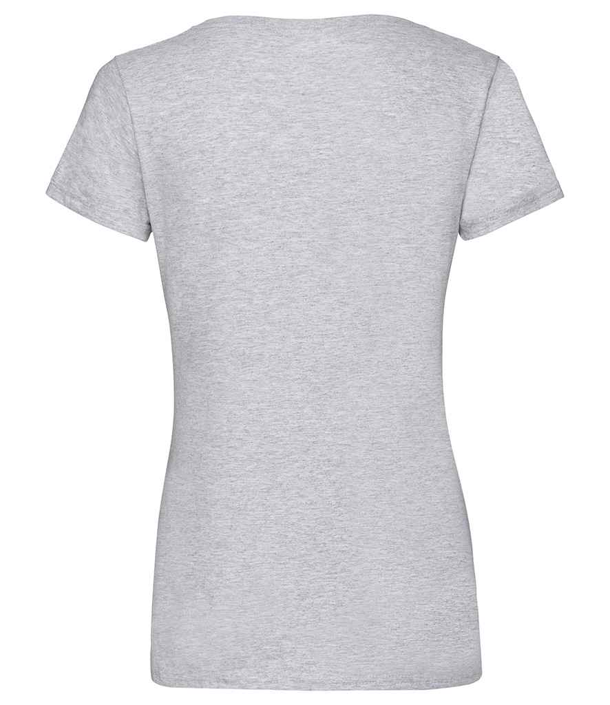 Fruit of the Loom Lady Fit Value V Neck T-Shirt - Heather Grey (SS702)