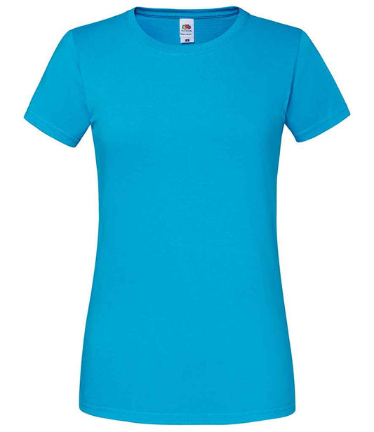 Fruit of the Loom Ladies Iconic 195 T-Shirt - Azure (SS720)