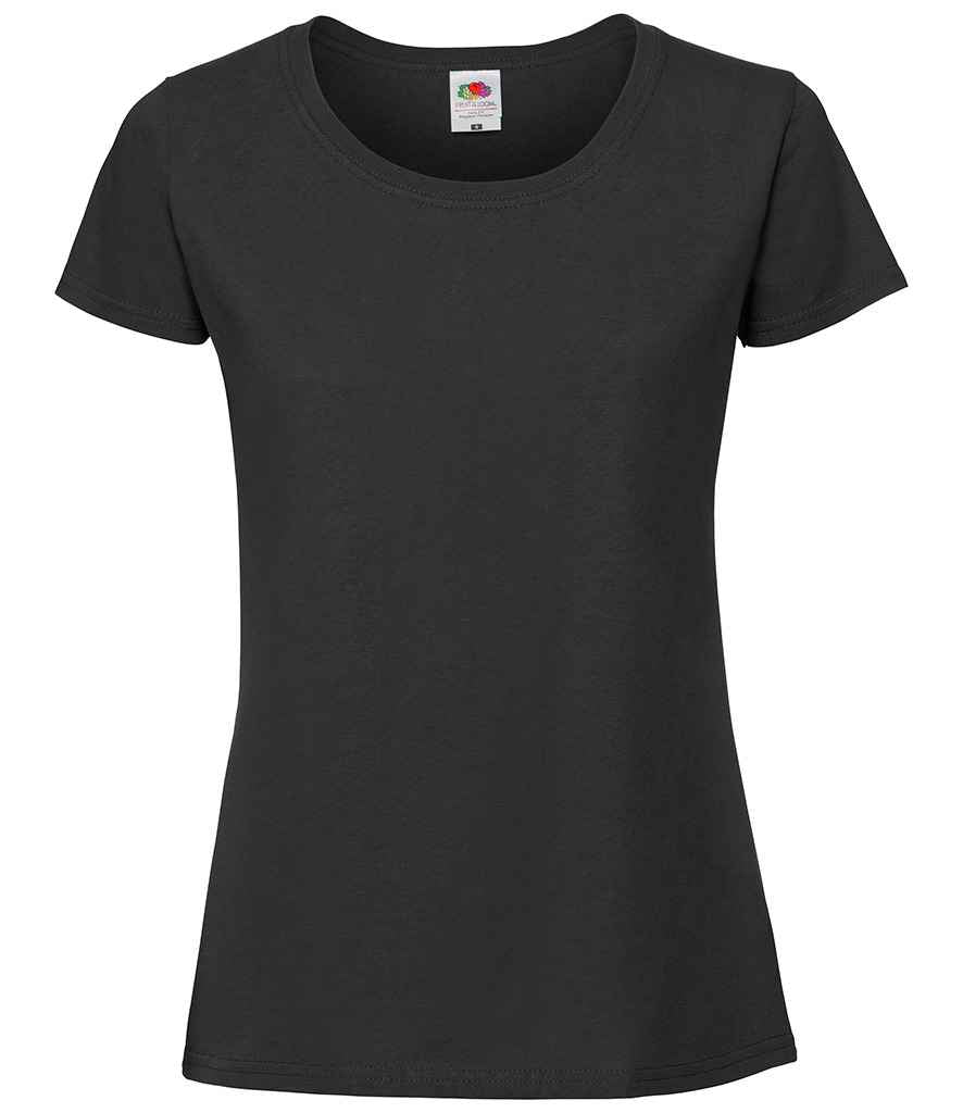 Fruit of the Loom Ladies Iconic 195 T-Shirt - Black (SS720)