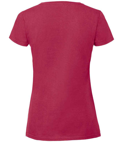 Fruit of the Loom Ladies Iconic 195 T-Shirt - Cranberry (SS720)