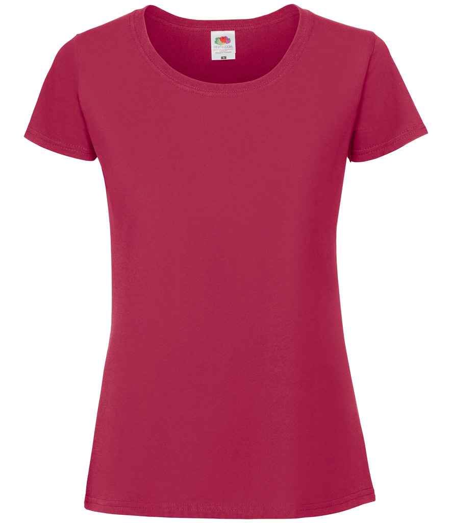 Fruit of the Loom Ladies Iconic 195 T-Shirt - Cranberry (SS720)