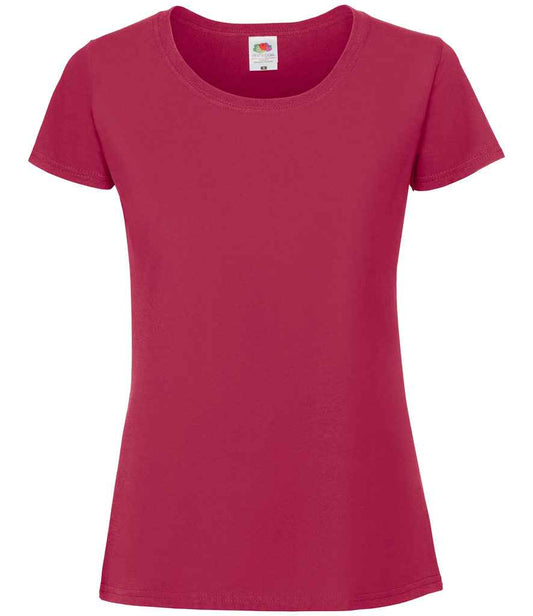 Fruit of the Loom Ladies Iconic 195 T-Shirt - Cranberry (SS720)