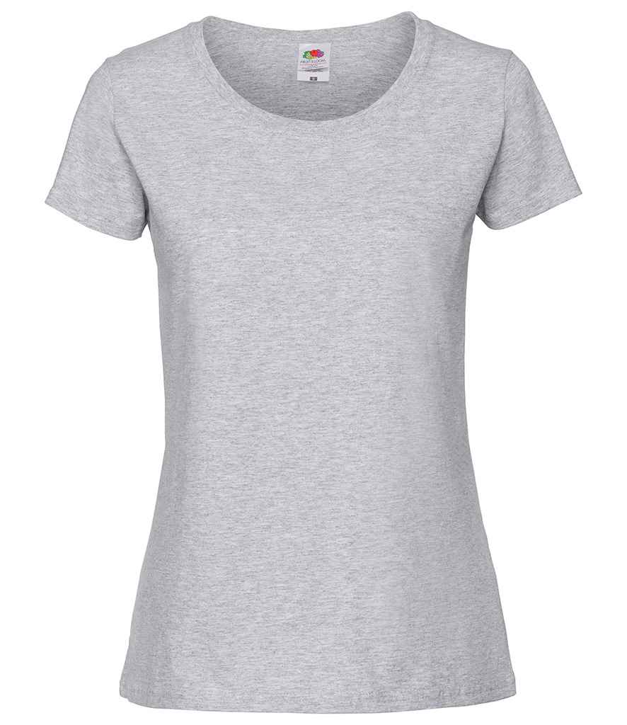 Fruit of the Loom Ladies Iconic 195 T-Shirt - Heather Grey (SS720)