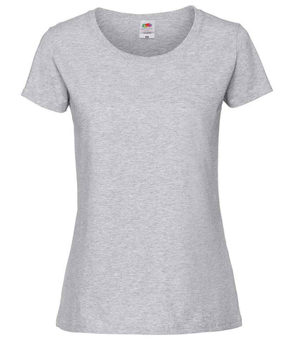 Fruit of the Loom Ladies Iconic 195 T-Shirt - Heather Grey (SS720)