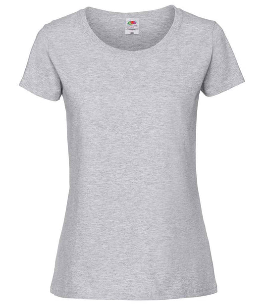 Fruit of the Loom Ladies Iconic 195 T-Shirt - Heather Grey (SS720)