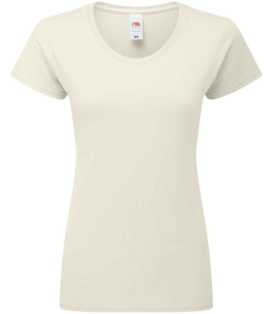 Fruit of the Loom Ladies Iconic 195 T-Shirt - Natural (SS720)