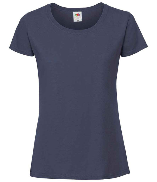 Fruit of the Loom Ladies Iconic 195 T-Shirt - Navy (SS720)