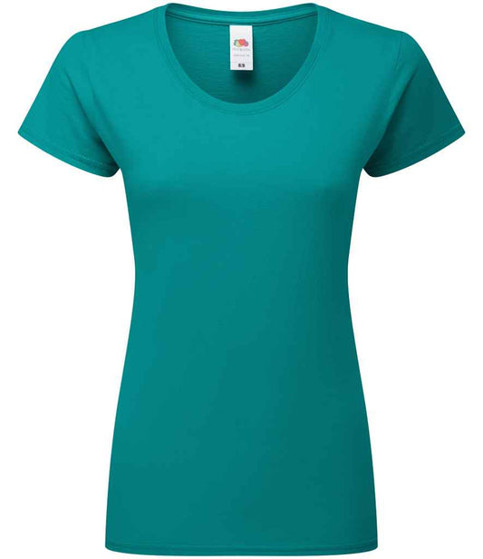 Fruit of the Loom Ladies Iconic 195 T-Shirt - Ocean Teal (SS720)