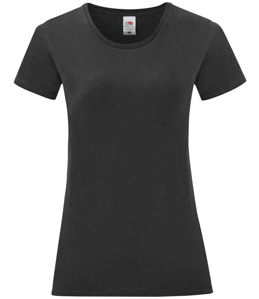 Fruit of the Loom Ladies Iconic 150 T-Shirt - Black (SS721)