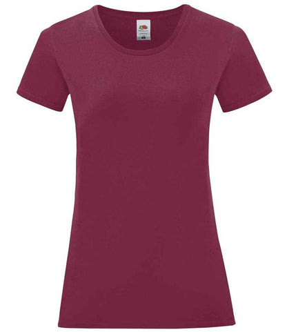Fruit of the Loom Ladies Iconic 150 T-Shirt - Burgundy (SS721)