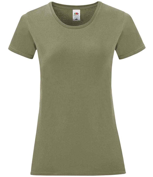 Fruit of the Loom Ladies Iconic 150 T-Shirt - Classic Olive (SS721)