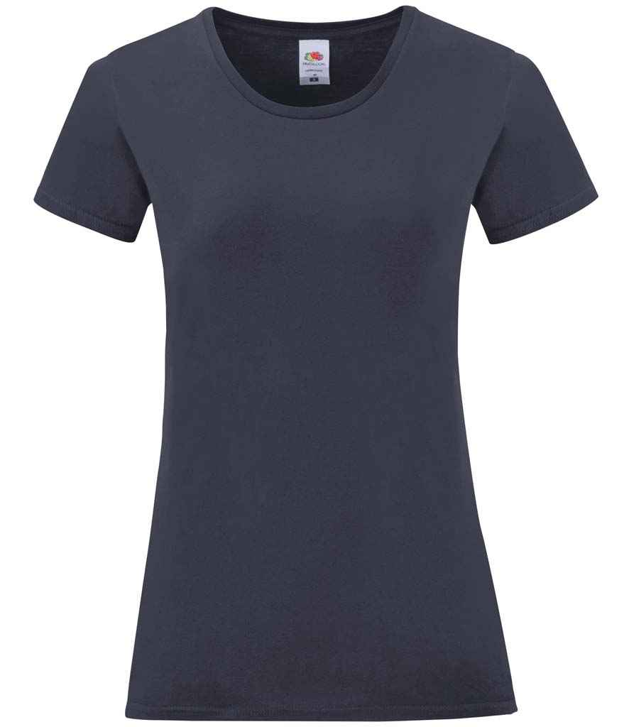 Fruit of the Loom Ladies Iconic 150 T-Shirt - Deep Navy (SS721)