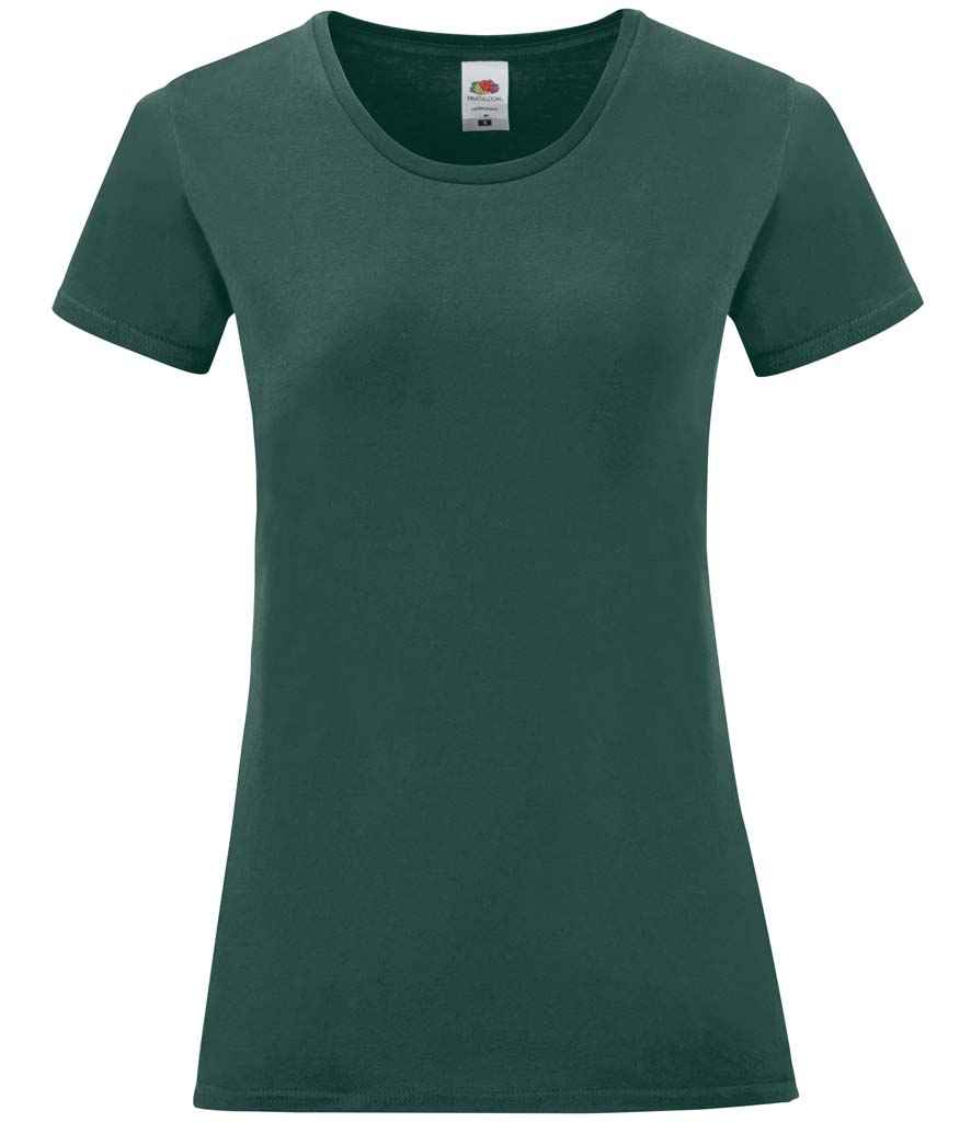 Fruit of the Loom Ladies Iconic 150 T-Shirt - Forest Green (SS721)