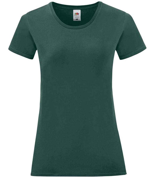 Fruit of the Loom Ladies Iconic 150 T-Shirt - Forest Green (SS721)