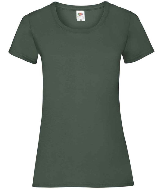 Fruit of the Loom Lady Fit Value T-Shirt - Bottle Green (SS77)